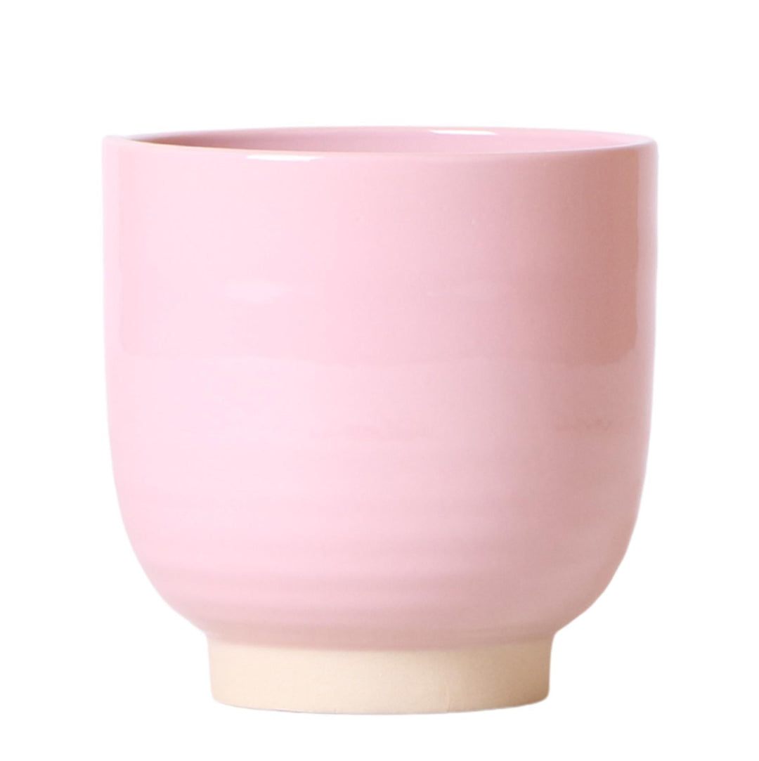 Kolibri Home | Blumentopf glasiert - rosa Keramik-Topf mit Glanz - Topfgröße Ø12cm-Plant-Botanicly