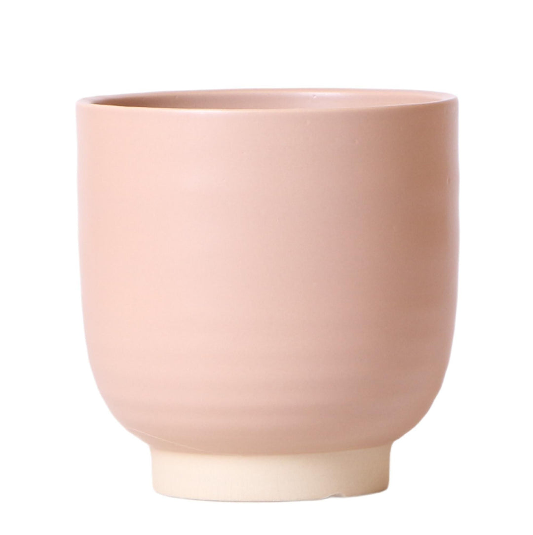 Kolibri Home | Blumentopf glasiert - Sandfarbener Keramik-Ziertopf mit Glanz - Topfgröße Ø12cm-Plant-Botanicly
