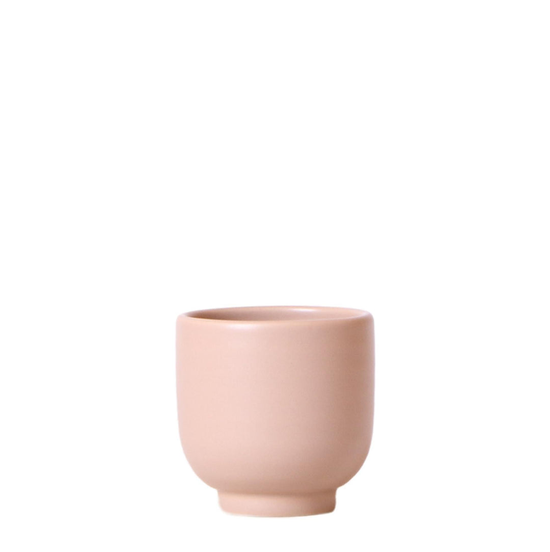 Kolibri Home | Blumentopf glasiert - Sandfarbener Keramik-Ziertopf mit Glanz - Topfgröße Ø6cm-Plant-Botanicly